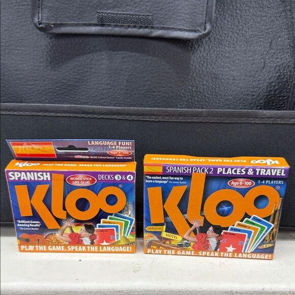 Spanish Language Learning Card Game for Kids - Orange and Blue - Picture 1 of 1